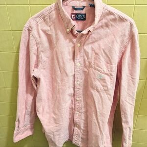 Chaps Light Pink Casual Button Down Shirt